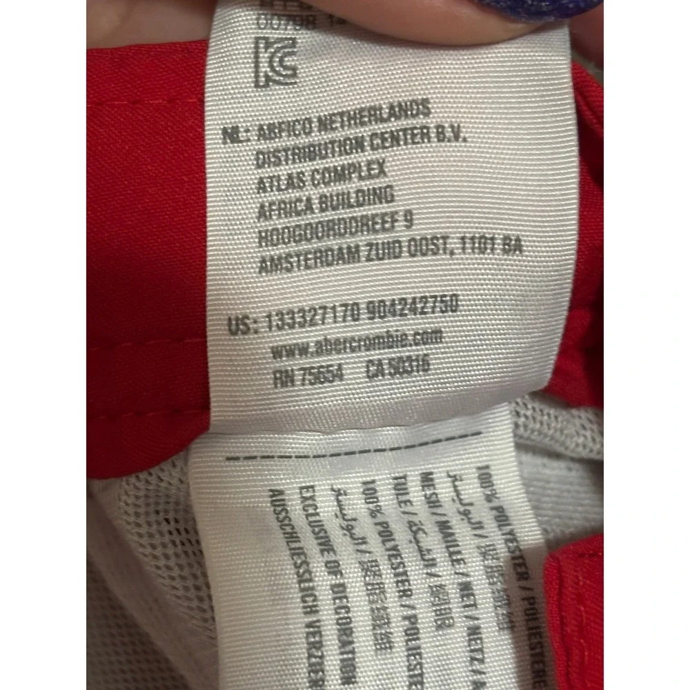 Abercrombie & Fitch Mens Red‎ Swim Board Shorts Stretch Size 29 8 Inch Inseam